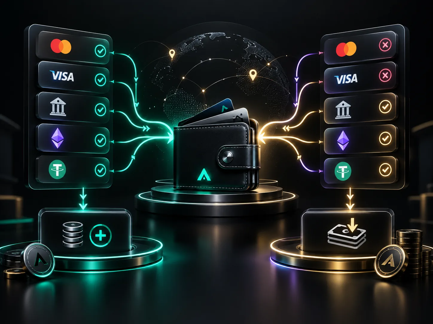 Casino payment method evidence and transfer verification illustration