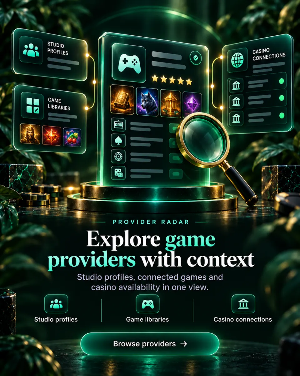 NivaroBet Provider Radar visual connecting studios, game libraries and casinos